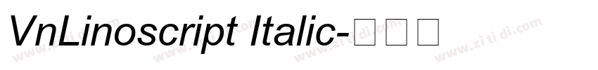 VnLinoscript Italic字体转换